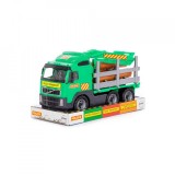Camion cu lemne - Volvo PowerTruck, 45x19x25 cm, Wader, Polesie