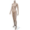 Manechin Femeie Bej fara Cap vidaXL, Marime 36-38, 161cm, Baza Sticla, Ideal Expozitii Moda