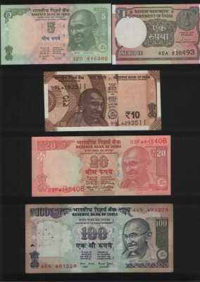 Set 5 bancnote India foto
