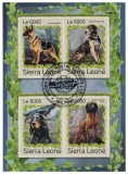Timbre Sierra Leone 2016, Fauna Canină, Coliță Nouă - Tematică C&acirc;ini, Colecție Straine După 1950