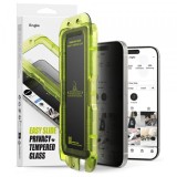 Folie de protectie Ecran Privacy Ringke Easy Slide pentru Apple iPhone 17 Air, Sticla Securizata, Full Glue, Set 2 bucati