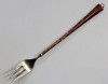 Furculita Argint Email, Servire Aperitive, Secol XX, 12cm, Danemarca, Marcata 925