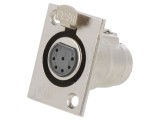 Soclu XLR Mamă cu Buton pentru Panou 7 PIN