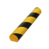 Coltar protectie perete, cilindric, din spuma, negru/galben, 66x400x60mm