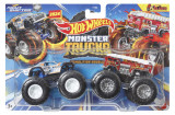 HOT WHEELS MONSTER TRUCK SET 2 MASINI SCARA 1 LA 64 NIGHT SHIFTER, Mattel