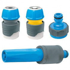 Set de udare AQUACRAFT 550390, SoftTouch, Grădină, Cuplaj, STOP, Adaptor, Duză