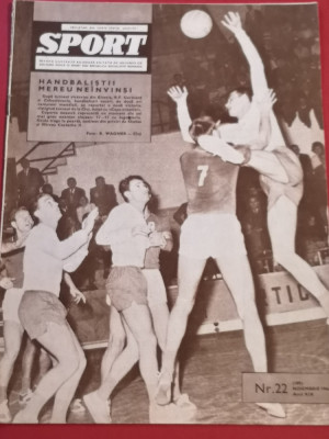 Revista SPORT nr. 22/noiembrie 1966 (Petrolul,Romania-Polonia,Poiana Campina) foto