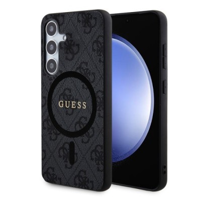 Husa pentru Samsung Galaxy S24 - Guess 4G Collection Leather MagSafe (GUHMS24SG4GFRK) - Black foto