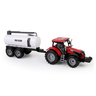 Tractor cu cisterna din plastic pentru copii, lumini si sunet, 37x7x10cm, multicolor foto