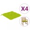 Perne de scaun, 4 buc, verde aprins, 50x50x7 cm, textil