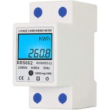 Cumpara ieftin Contor electric monofazat DDS662, Afisaj LCD Valori Tensiune, 100-260V, 5-80A