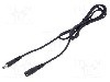 Cablu alimentare DC, DC 5,5/2,1 mufa, DC 5,5/2,5 mufa, negru, 1,5m, WEST POL - P25-C21-C100-150BK