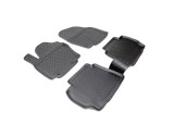 Covorase Cauciuc Tip Tavita Ford Mondeo IV 2007-2014 ALM, Protectie Tunel Spate, Negre