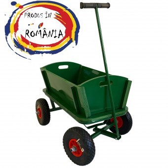 Carucior cu roti pline pentru gradina, Vivatechnix VMD-1008, maxim 150kG foto