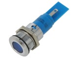 Lampă LED albastră plată 24V &Oslash;16mm IP67 CML 19380357M