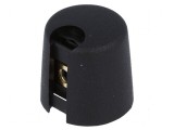 Buton rotativ plastic negru &Oslash;6mm &Oslash;16x16mm cu indicator
