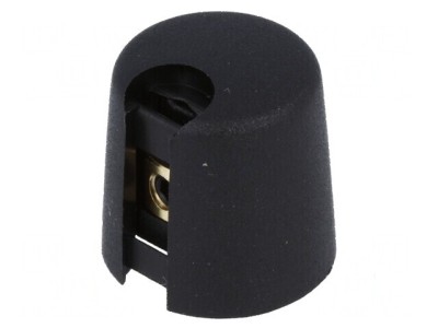 Buton rotativ plastic negru &amp;Oslash;6mm &amp;Oslash;16x16mm cu indicator foto