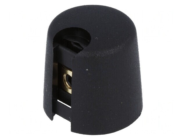 Buton rotativ plastic negru &Oslash;6mm &Oslash;16x16mm cu indicator
