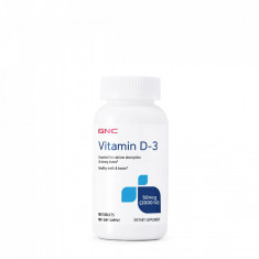 Vitamina D3 50mcg (2000 Ui) Naturala 100% Din Lanolina, 180tab, GNC