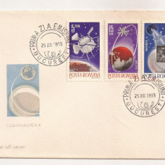 P1 Plic FDC-Prima zi a emisiunii - Cosmonautica 2, necirculat 1965