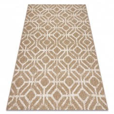 Covor FLAT 48957265 Geometric ROMBUS bej natural șir, 200x290 cm