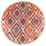 Cumpara ieftin Covor lavabil, multicolor, &Oslash; 120 cm, anti-alunecare