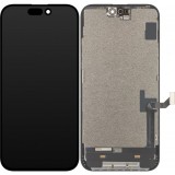 Display cu Touchscreen ZY pentru Apple iPhone 15 Plus, cu Rama, Versiune LCD In-Cell, Negru