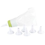Cumpara ieftin Pompita cu punga si accesorii pentru ornat prajituri, Y037, alb