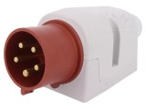 Conector alimentare AC trifazat 32A 400VAC IP44 Soclu Tată