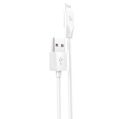 HOCO - Cablu de date (X1 Rapid) - USB-A la Lightning, 10.5W, 2.1A, 1.0m - Alb foto