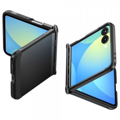Husa MagSafe pentru Samsung Galaxy Z Flip7 F766, Spigen, Slim Armor Pro, Neagra foto