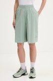 MM6 Maison Margiela pantaloni scurți x Salomon culoarea verde, uni, high waist, S52MU0131.M35417