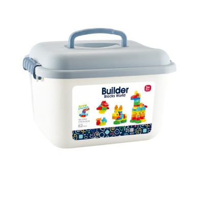 Set de constructie in cutie - Animalute (62 piese) PlayLearn Toys foto