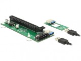 Riser card M.2 Key B+M la PCI Express x16, Delock 41428
