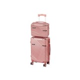 Set de valize cu roți TraveLux Urban VI, culoare roz-auriu