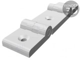 Balama neagră tehnopolimer 139mm pentru profile