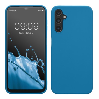 Husa Kwmobile pentru Samsung Galaxy A14 5G, Albastru, Silicon, KWM0000195F018C foto