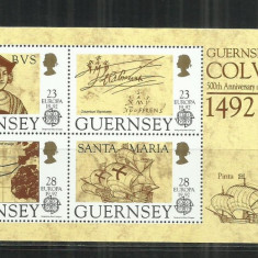 V 31 - VAPOARE, NAVE - GUERNSEY - BLOC NESTAMPILAT, MNH