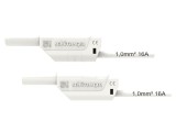 Cablu măsurare SCH&Uuml;TZINGER 16A 4mm mufă banană alb VSFK 8700/1/50/WS