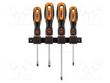 Kit şurubelniţe NEO TOOLS Phillips şi plată 4 piese, oţel crom vanadium, m&acirc;nere ergonomice antialunecare