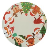 Suport Farfurie de Craciun Rotund Ecru cu Figurine, CMCLASS