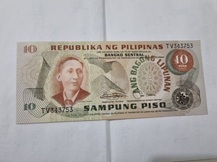 bancnota filipine 10 p 1978