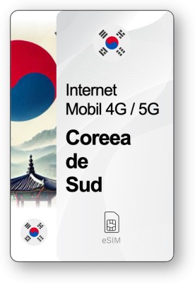 eSIM Internet Coreea de Sud, valabil 30 zile, trafic 3 GB, Standard foto