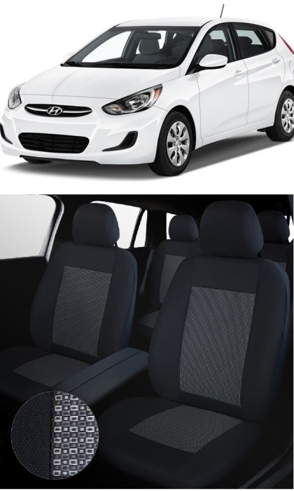 Huse scaune Auto Dedicate HYUNDAI ACCENT 2011-2017 (BANCHETA FRACTIONATA)