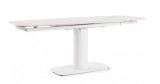 Cumpara ieftin Masa extensibila otel portelan alb Jeremias 140/200x80x75 cm
