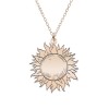 Sun - Colier personalizat soare din argint 925 placat cu aur roz