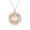 Sun - Colier personalizat soare din argint 925 placat cu aur roz