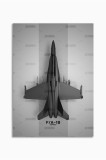 21mxm_aircrafts_035|Frameless Wall Poster, Fighter Jet Top View, Aviation Art, Canvas, 2025 Aviation Collection | A4 (21 x 29.7 cm) - 21mxm_aircrafts_