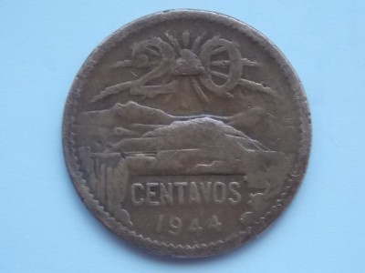 20 CENTAVOS 1944 MEXIC foto