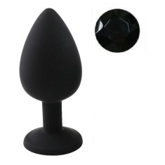 Dop Anal Silicone Buttplug, Large, Silicon, Negru/Negru, Guilty Toys